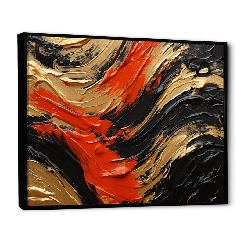 Gerius Zebra Stripes, reproduction sur toile encadrée, H 16 po x l 32 po x P 1 po, Cadre flottant noir