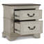 Table de chevet 2 tiroirs en bois blanc antique Norcross