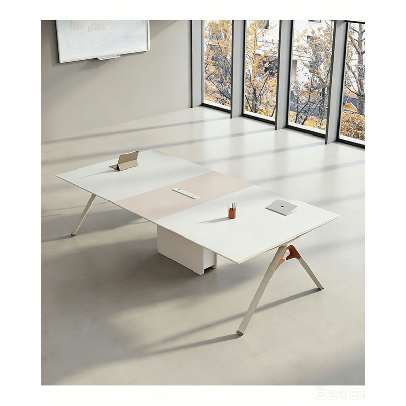 Grande table de conférence multi-personnes pour petits et moyens bureaux