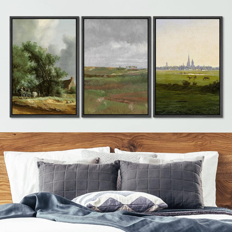 3 pièces, H 36 po x l 24 po x P 1,5 po, Noir