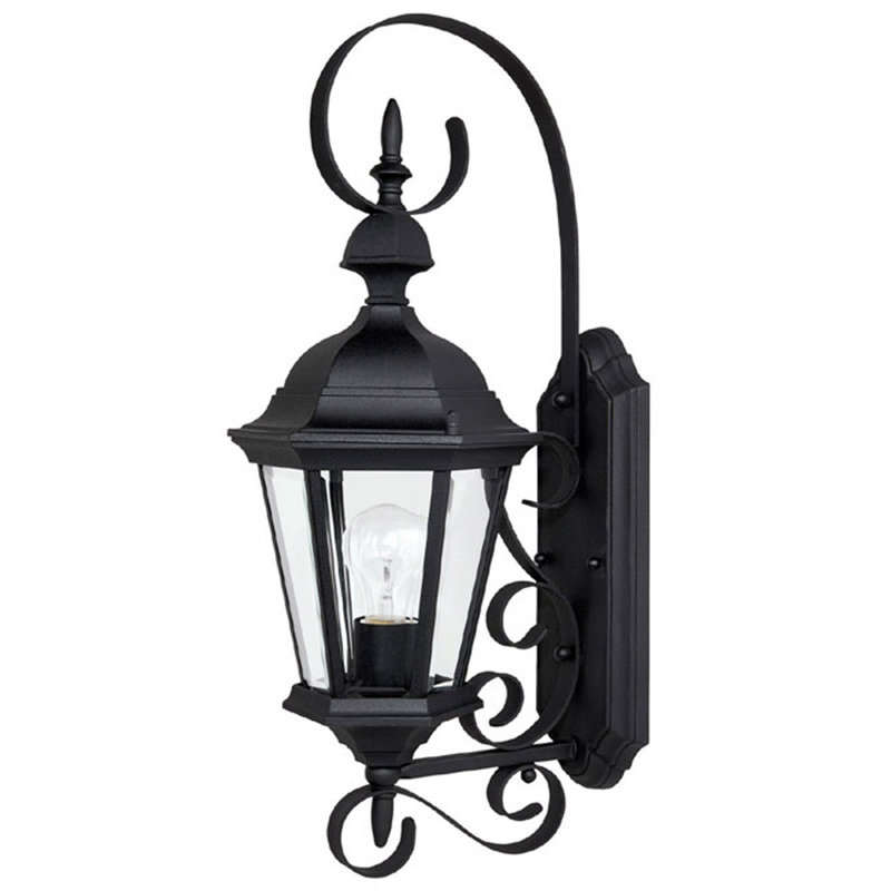 Lanterne murale d’extérieur 23" Carriage House, Noir