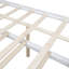 Lit plateforme double avec rangement, tête de lit à DEL, lit gigogne simple, 3 tiroirs, blanc et bois massif et lit de construction avec tête de lit avec rangement, tiroirs pour un sommeil réparateur-1404091277