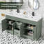 Base de meuble-lavabo double 60 po seulement, comptoir de lavabo non inclus-108737166