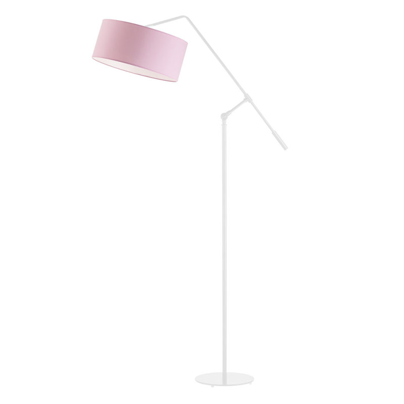 Hanskarl 170cm Reading Floor Lamp, Light Pink, White