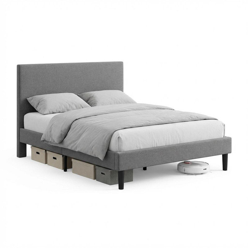Bed, Grey, Queen