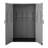Outdoor Storage Shed 59 Cu Ft Vertical Resin Storage Cabinet Gray, for Garage, Backyard Patio Accessories and Garden Tools, Weather-Resistant Lawn Mower Shed with Lockable Doors and Floor-138452518