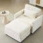 Structure de base en velours côtelé de 54 po en chenille beige modulaire avec chenille beige pour le salon