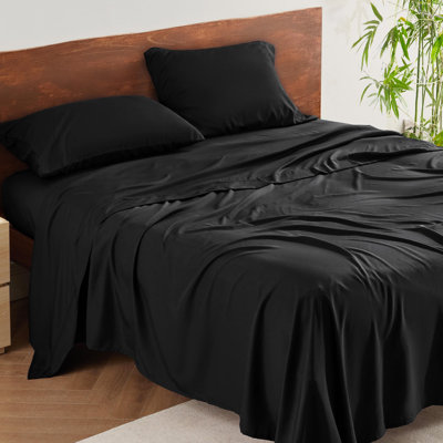 Couvre-lit en polyester et rayonne provenant de draps en bambou