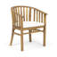 Chaises de salle à manger d'extérieur en bois avec coussins, ensemble de 2
