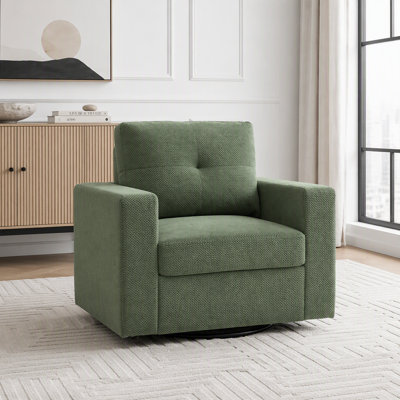 Fauteuil pivotant à 360 degrés avec dossier rembourré