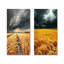 «Countryside Golden Wheat Under Storm Clouds III», art mural 2 panneaux-1501652665-1501652668