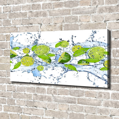 Limes and water 1 Piece Wrapped Canvas Wall Art