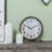 Analog Metal Quartz Movement / Crystal Tabletop Clock in Brown