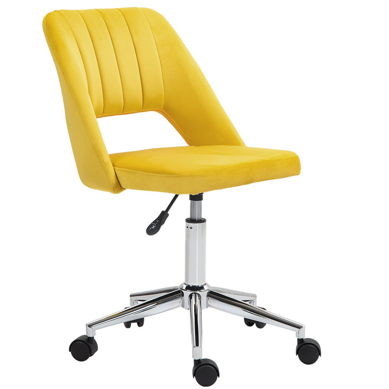 Fauteuil de bureau pivotant sans accoudoirs,, Jaune