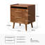 Florrie Mid-Century Modern 3 - Drawer Bedside Table with Charging Station-1448692022