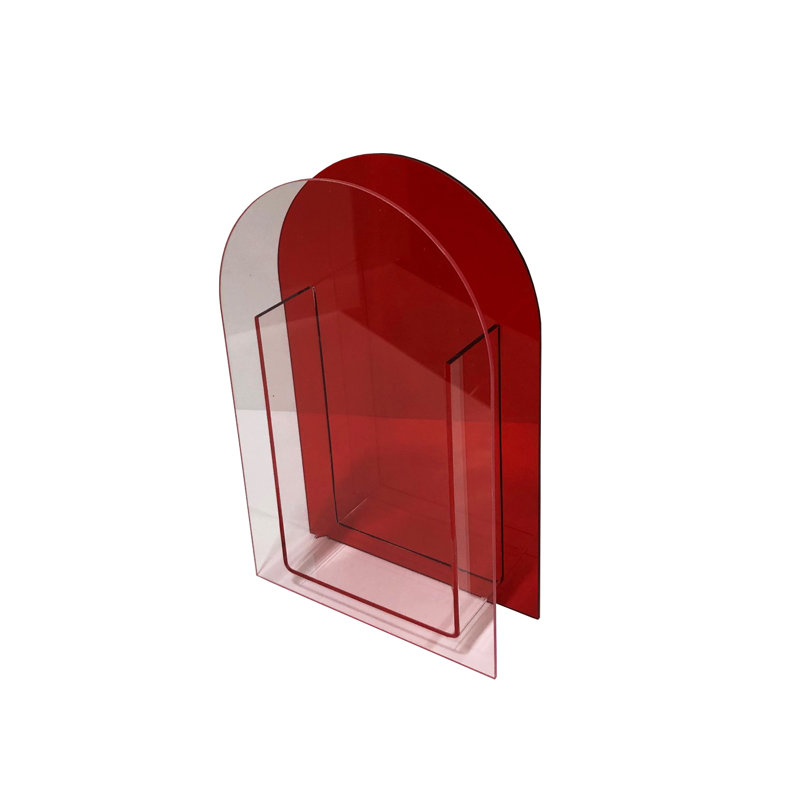 Vase de table en plastique 9,6 "Federigo, Rouge / rose