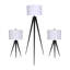 Metal,S,3,26,60"H,Table&Floor Tripod Lamps,Blk