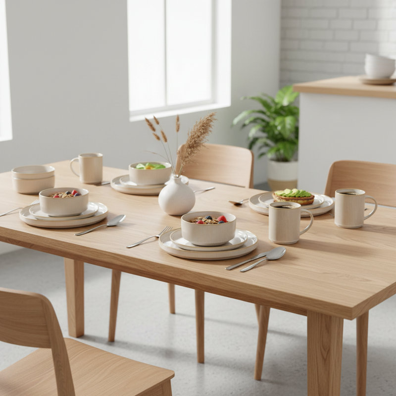 16-Piece Stoneware Dinnerware, Service For 8