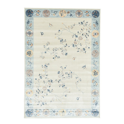 Power Loom Chenille Light Blue Rug