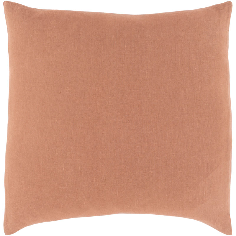 Pia 100% Linen Buttons Sham, Clay