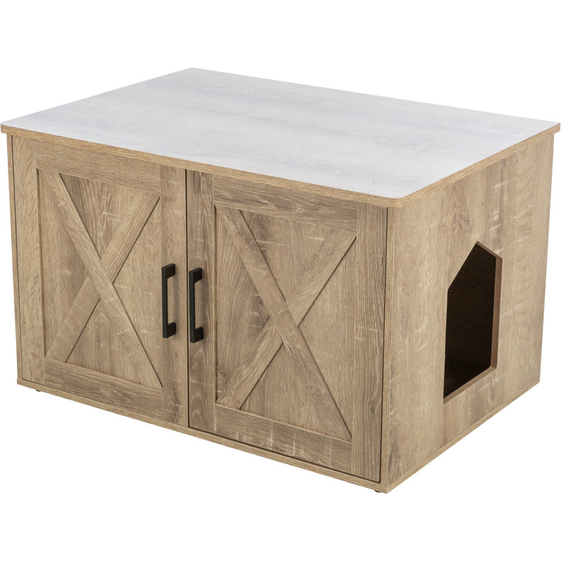 Enceinte de litière de ferme Trixie XL, meuble pour chat d'intérieur, armoire à litière cachée ou table de bout