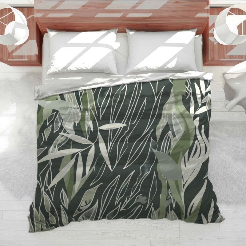 Édredon à motif de verdure motif floral, Édredon très grand