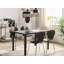 Aureo Glass Top Metal Base Dining Table