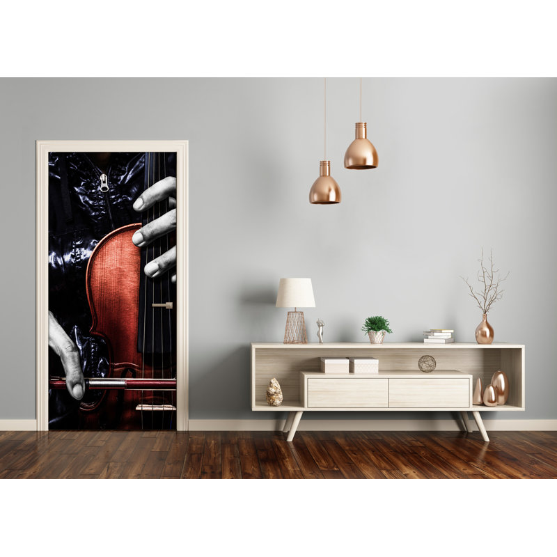 Violin Music Door Decal