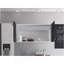 Armoire murale Toran, deux tablettes, double porte, finition wengé noir-1789029826