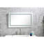 Miroir mural de salle de bain 32x24 avec brouillard, finition soignée - Aluminium blanc incassable