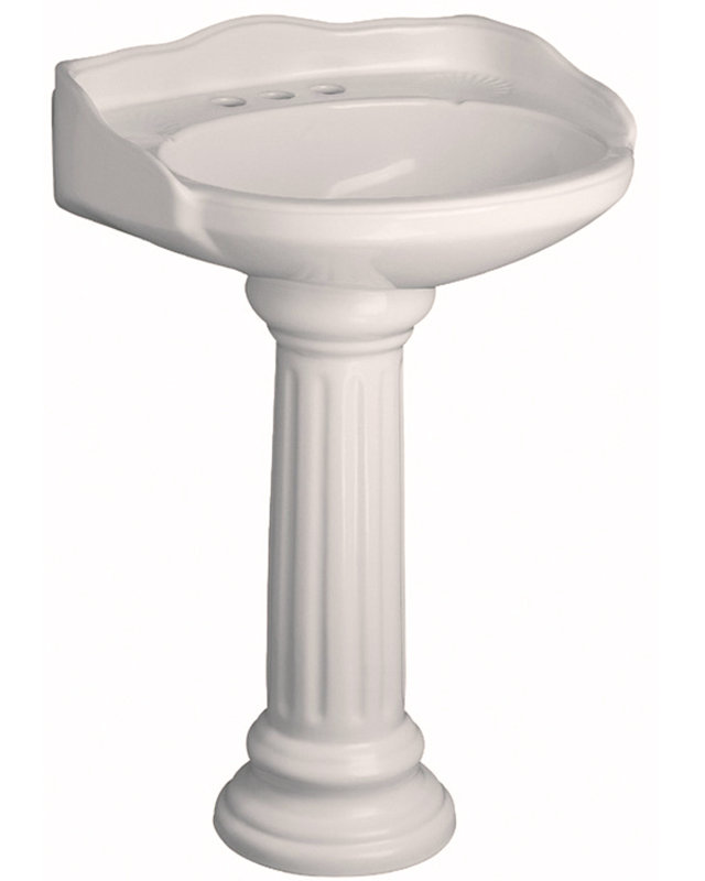 Lavabo de salle de bain Victoria, Bisque, Centres de 8 po