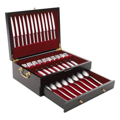 2-Tier Wooden Silverware Storage Box