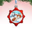 Keepsake Santa's Rabbits Glass Ornament