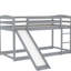 Lit gigogne convertible gris et lit superposé pour une optimisation de l'espace avec une structure stable pour une bonne nuit de sommeil-516962119