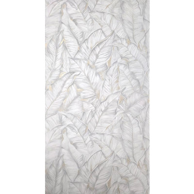 Papier peint texturé botanique tropical à feuilles de palmier tropical