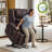 Dual Motor Power Recliner Lift Chair with Adjustable Headrest, Infinite Position, Faux Leather-1690898984