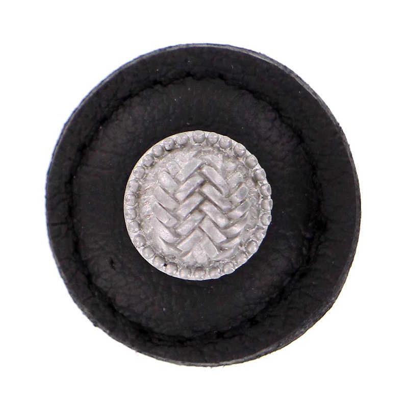 Cestino Mushroom Knob, Satin Nickel, Black