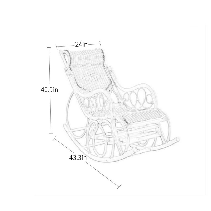 Chaise berçante blanche