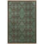 Tapis décoratif vintage à motif abstrait vert et brun-240288418