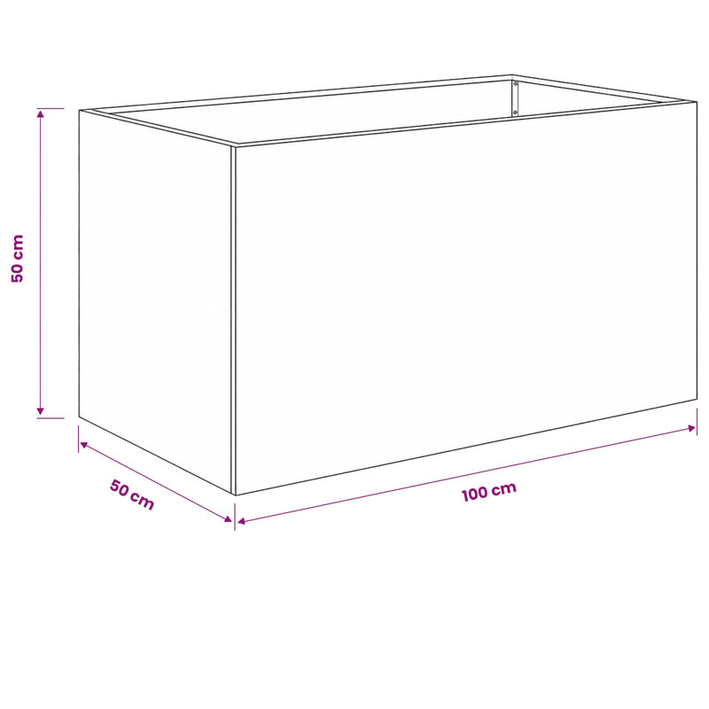 Raised Garden Bed, 50cm H x 100cm W x 50cm D, Anthracite, 2