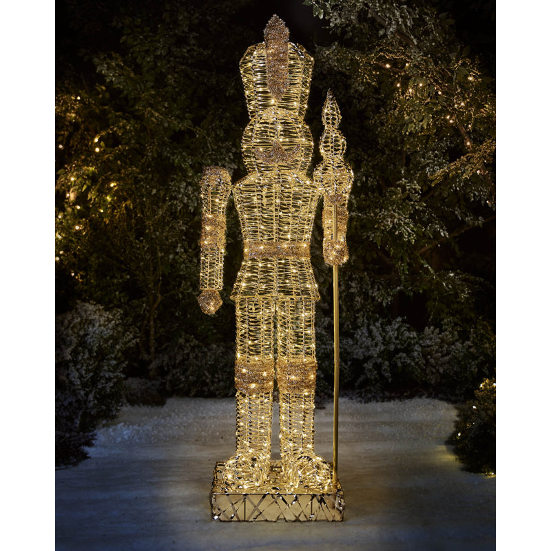 Gold Pre-Lit Nutcracker Silhouette, 6.5ft