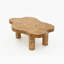 Table basse moderne en forme de nuage, équipée de 4 pieds ronds pour assurer la stabilité structurelle, convenant à la décoration du salon, des appartements et des petits espaces avec un motif de nœuds d'arbre-130149514