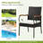 Ivalou Metal Outdoor Dining Armchair with Cushions