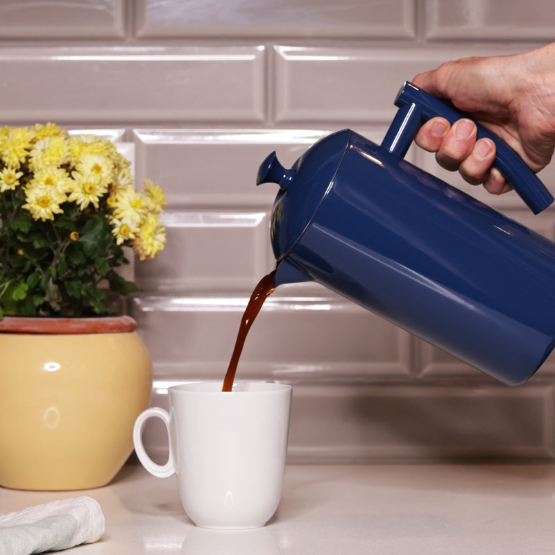 Cafetière à piston 34 oz Frielling, Bleu marine