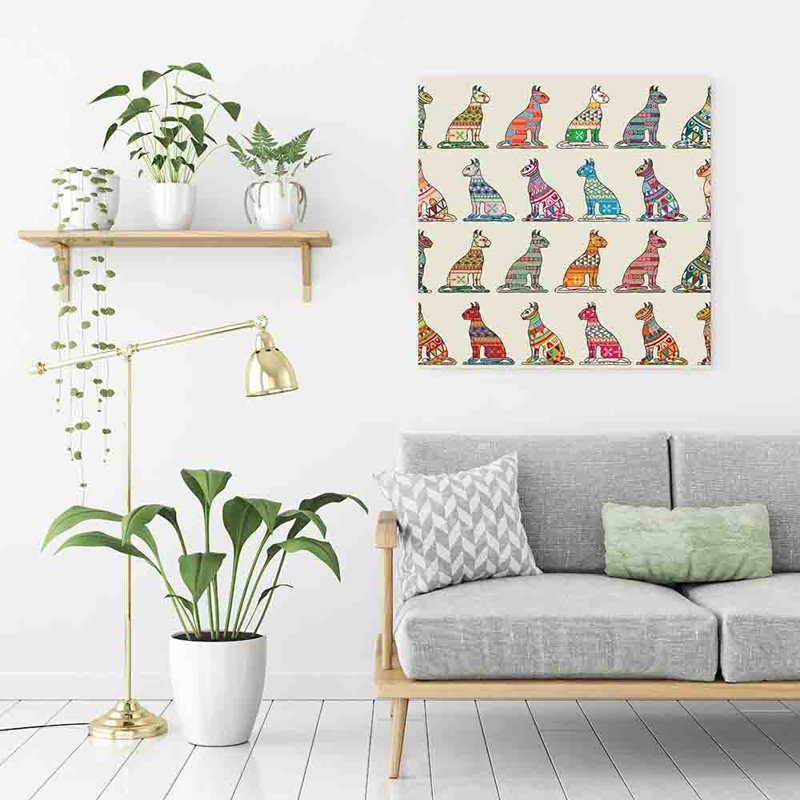 Cats Of Egypt by Andrew Lee - Wrapped Canvas Print, 127cm H x 127cm W
