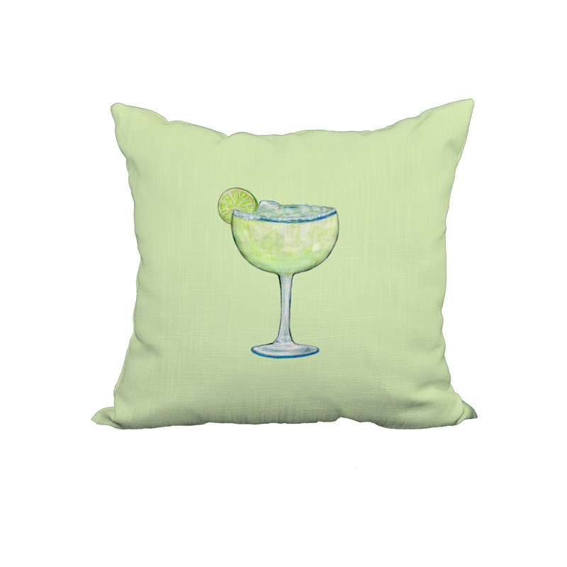 Housse de coussin en coton Margarita, 18 po x 18 po, Vert