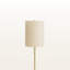 Lampe sur pied à abat-jour ivoire Lily avec base en métal laiton, H 63,78 po x l 10,79 po x P 10,89 po