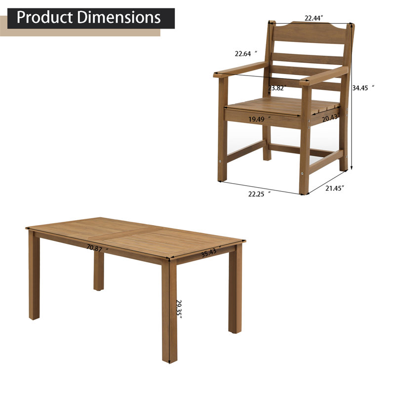 Ensemble bistro extérieur L 70,87 po Arrie