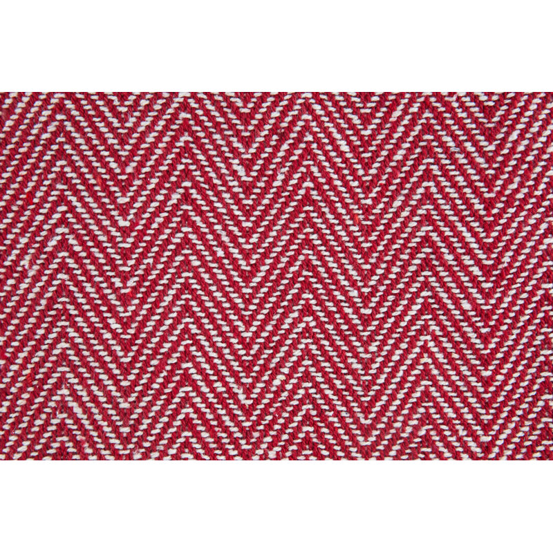 Meurer Geometric Square Cushion, Red