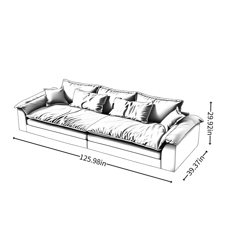 Sailing Deep-Seat Detachable Straight Sofa